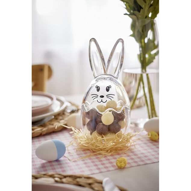 Bonbonnière en verre 0,5L forme lapin Ø10xH21,5cm