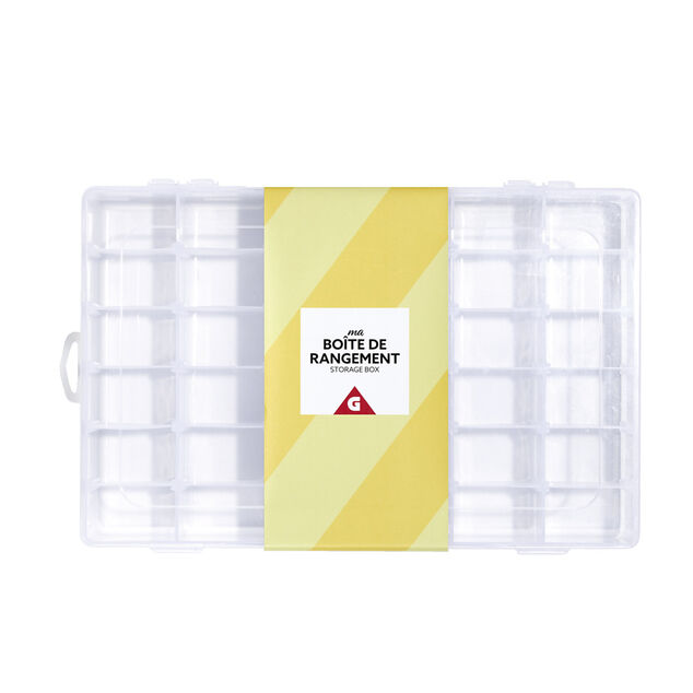 Boîte de rangement pour vis et quincaillerie 36 compartiments 18,3x27,5cm