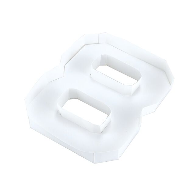 Plateau alimentaire carton forme nombre 25,4x21,6xH3cm (10 mod&egrave;les)