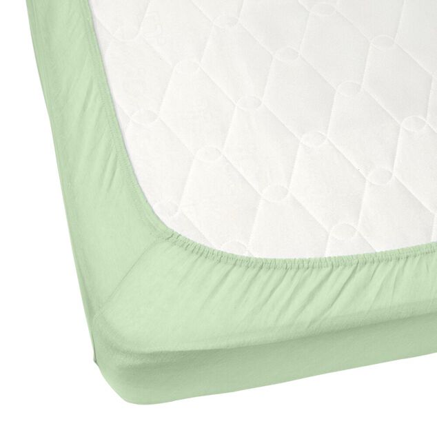 Drap housse 140x200cm 1 personne vert