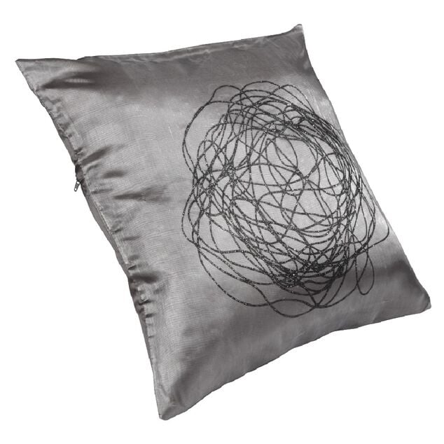 Housse de coussin effet satin&eacute;
