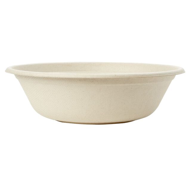 Saladier beige en pulpe de canne &agrave; sucre x20