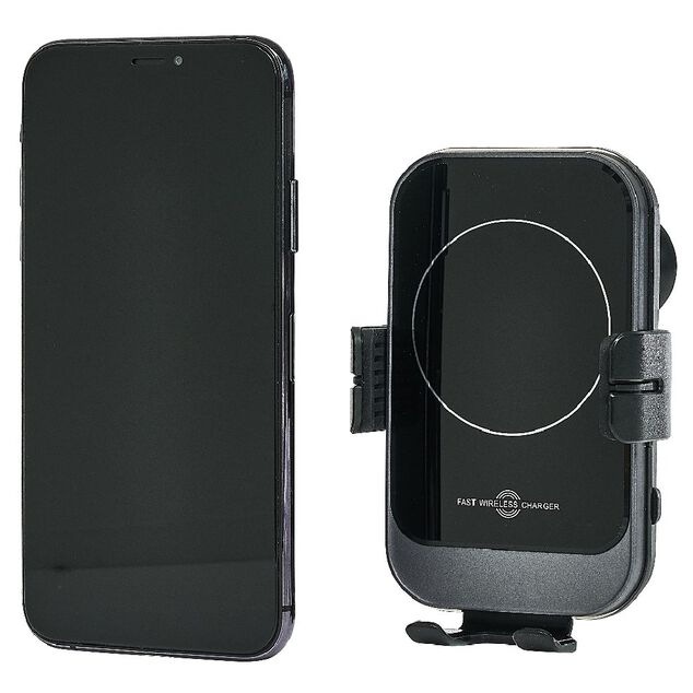 Support de t&eacute;l&eacute;phone et chargeur noir