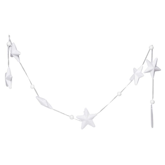 Guirlande de Noël forme en polystyrène blanc 1,8 m