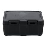 Lunch box &agrave; 2 compartiments - Bo&icirc;te alimentaire en plastique noir 1L