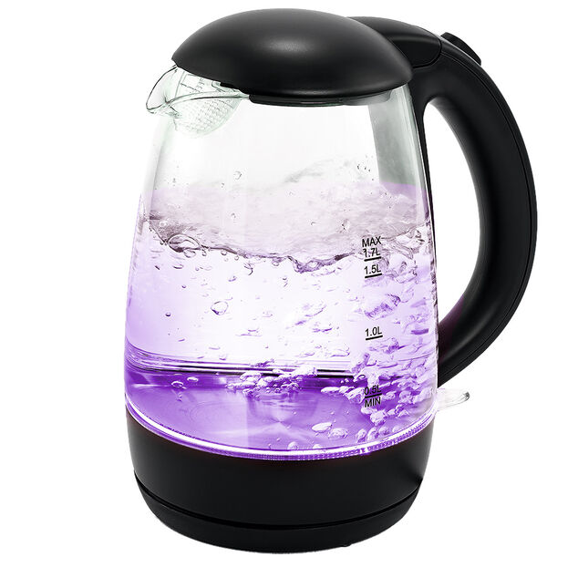 Bouilloire LED sans fil couleurs variables Homday en verre 1,7 L