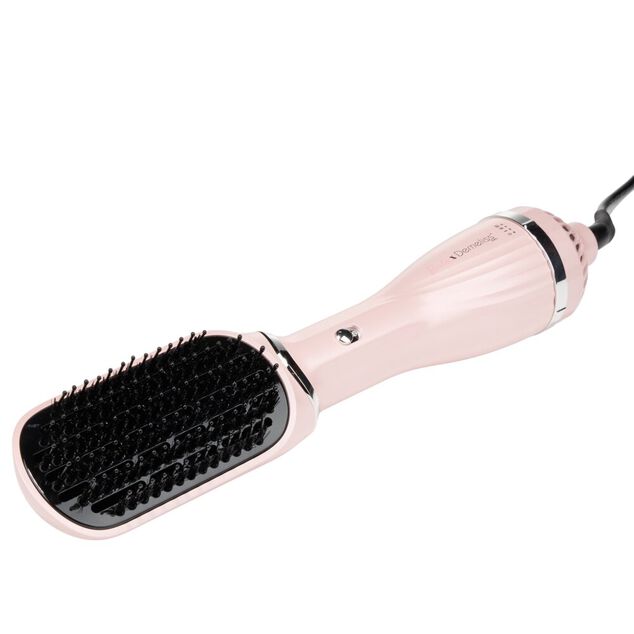 Brosse soufflante c&eacute;ramique et plastique rose L25cm