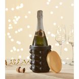 Rafra&icirc;chisseur de bouteille bac &agrave; gla&ccedil;ons 2en1 noir et dor&eacute;