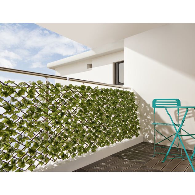 Treillis extensible avec feuillage artificiel vert 200xH100cm