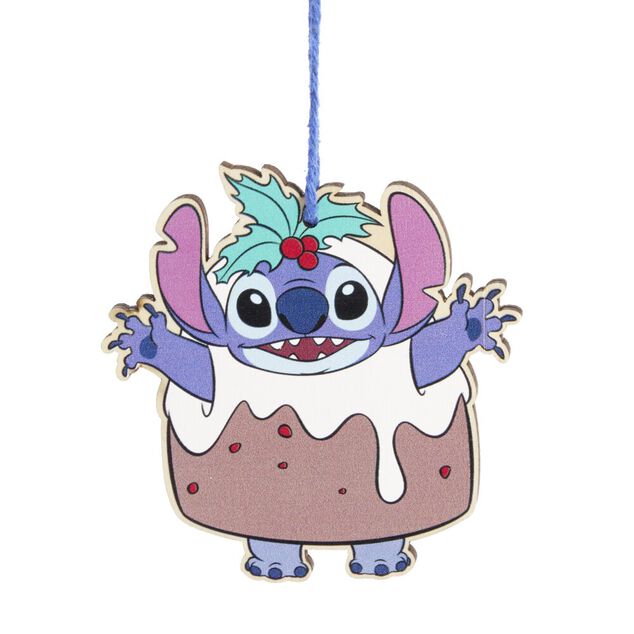 D&eacute;coration Disney Stitch en bois &agrave; suspendre H15cm