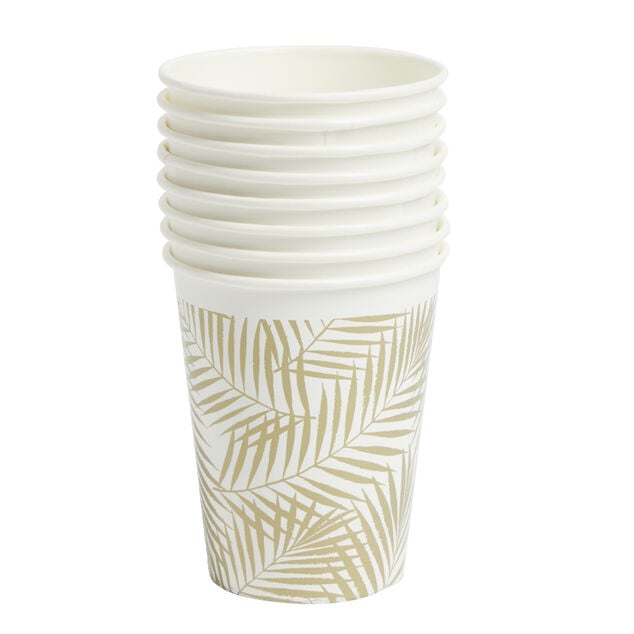 Lot de 8 gobelets motif nature carton 24cl