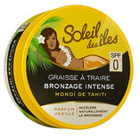 Graisse &agrave; traire bronzage intense Mono&iuml; de Tahiti parfum vanille SPF0