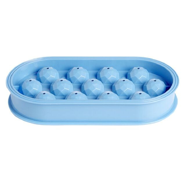 Moule &agrave; gla&ccedil;on diamant x12 - plastique bleu 24,5x12,5xH4cm