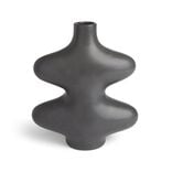Vase forme organique c&eacute;ramique noir L15x7xH18cm