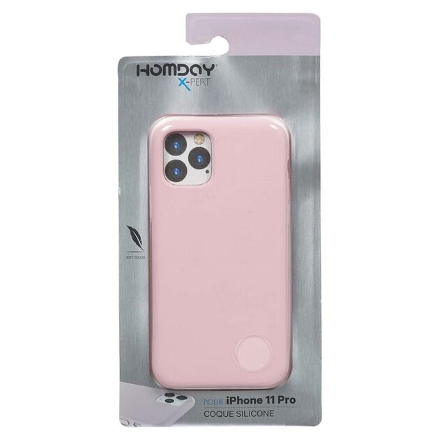 Coque Soft touch rose silicone pour Iphone 11 Pro