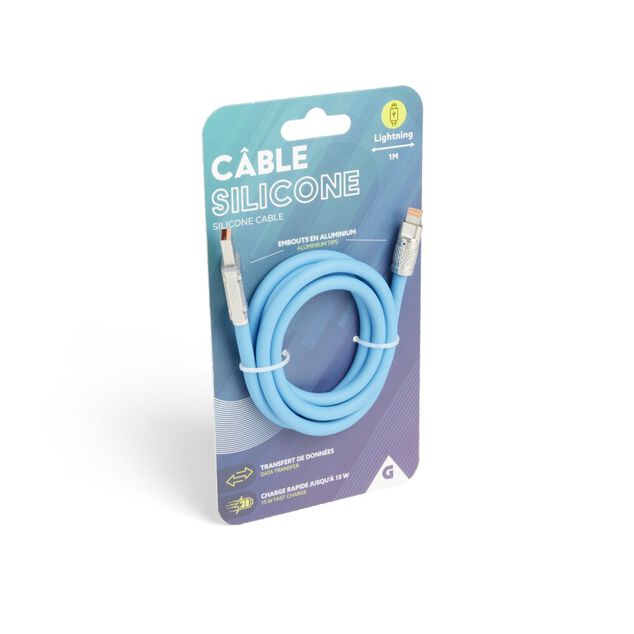 C&acirc;ble lightning 1m en silicone