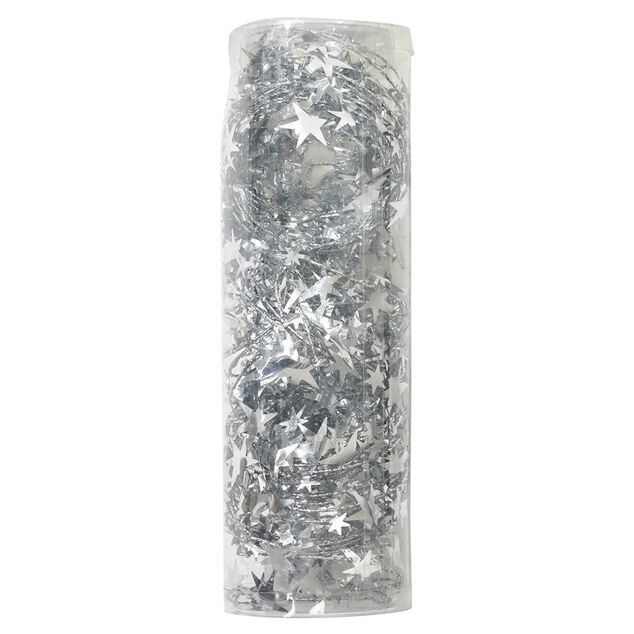 Guirlande de Noël étoile scintillante argentée