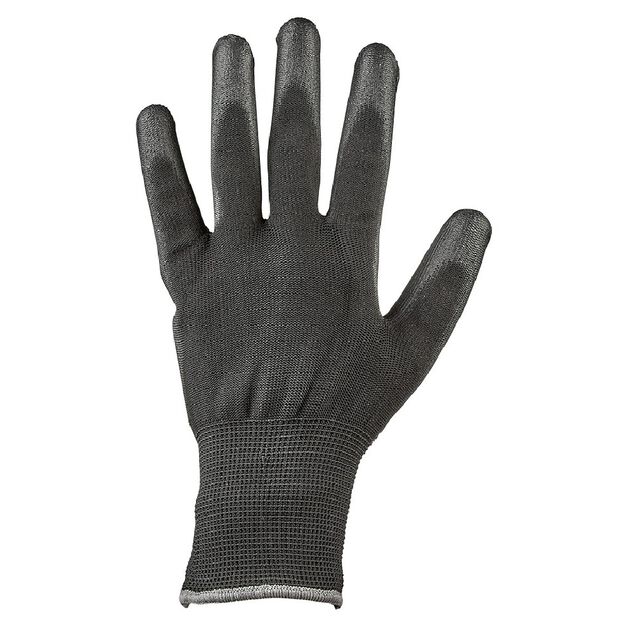 Paire de gants de travail de pr&eacute;cision enduits noir Taille 8