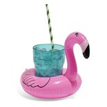 Porte verre gonflable flamant rose