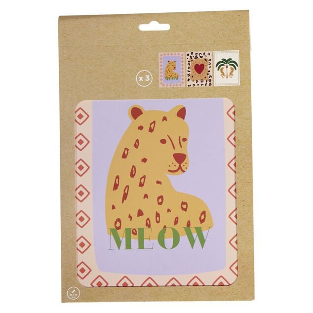 Affiche d&eacute;co x3 papier th&egrave;me tropical 10x15cm (4 mod&egrave;les)