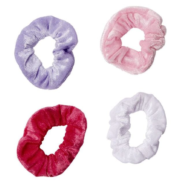 Chouchou en velours coloris assortis x4