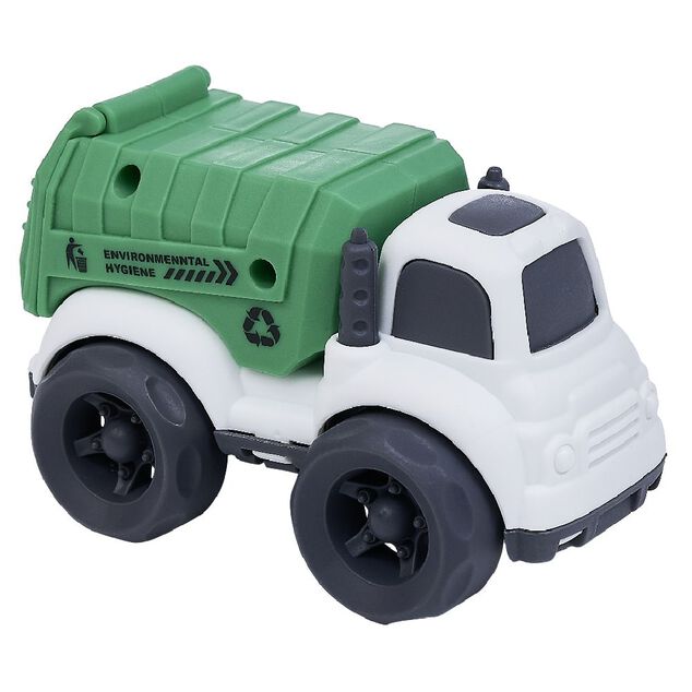Camion poubelle plastique vert 10x6,5xH7 cm