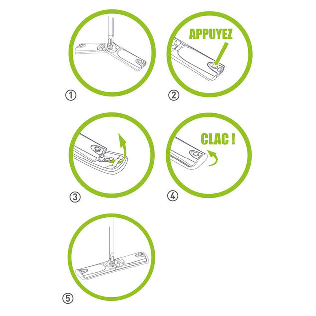 Combin&eacute; Wash Easy Paul Masquin vert balai plat