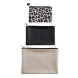 Ensemble de 3 pochettes plates assorties - 2 mod&egrave;les