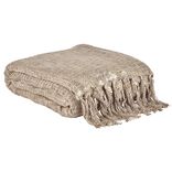 Plaid à franges en polyester