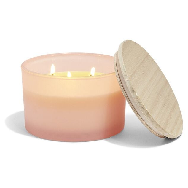 Bougie citronnelle verre et bois