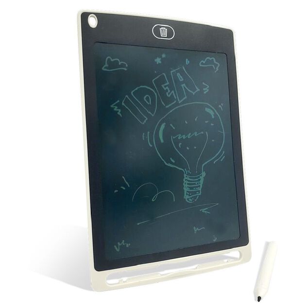 Tablette d'&eacute;criture &eacute;cran LCD H20cm blanc