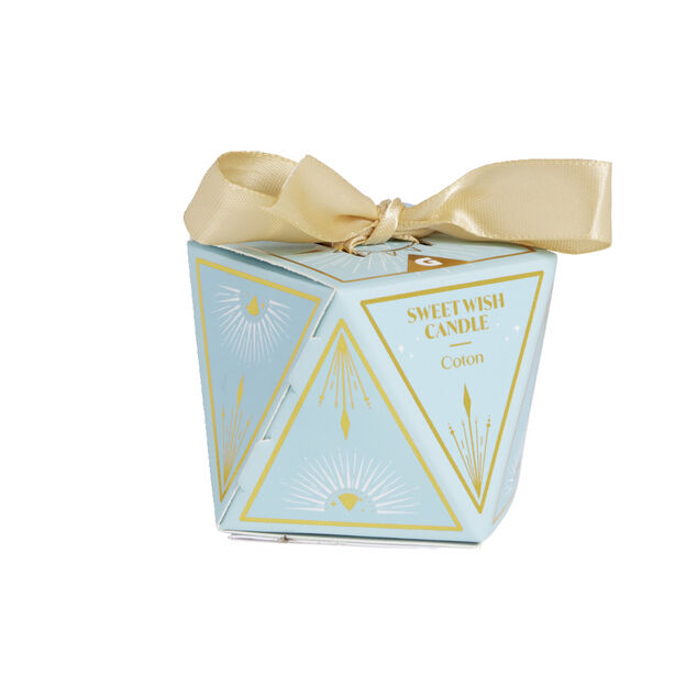 Bougie de table parfumée coffret forme diamant 6H