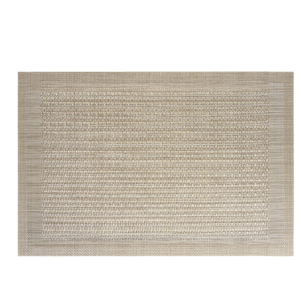 Set de table rectangulaire PVC 30x45cm effet tiss&eacute; losange beige