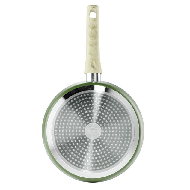 Po&ecirc;le alu rev&ecirc;tement antiadh&eacute;sif tous feux dont induction &Oslash;24cm vert