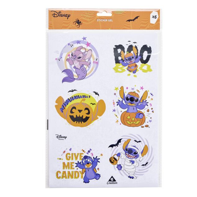 Stickers fen&ecirc;tre Halloween Diney Stitch 6 pi&egrave;ces