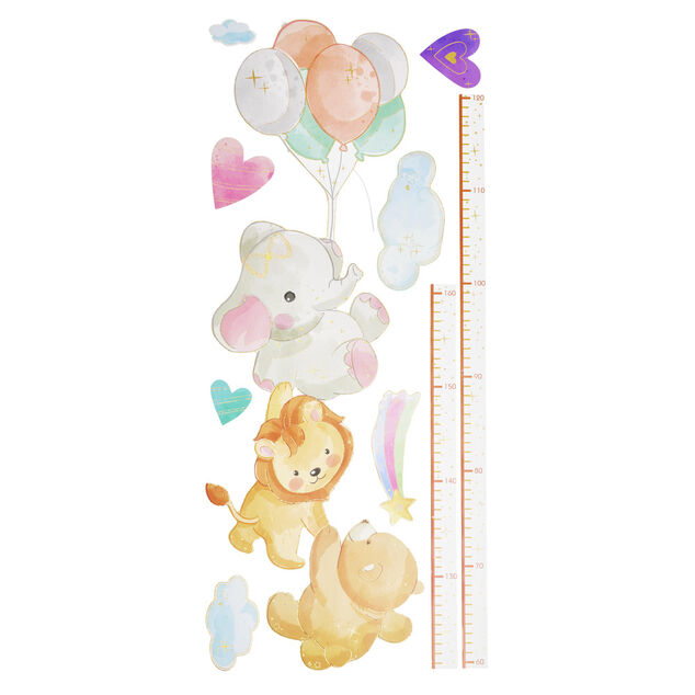 Toise murale d&eacute;corative papier adh&eacute;sif enfant L160cm (3 mod&egrave;les)