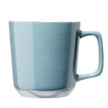 Tasse en grès carrée bleu avec anse Ø9,4xH10cm 420ml