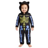 D&eacute;guisement Halloween b&eacute;b&eacute; squelette mignon combinaison noire 6/12 mois