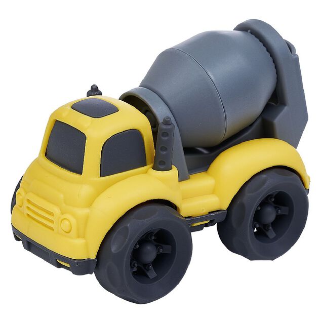 Camion benne ciment plastique jaune 10x6,5xH7 cm