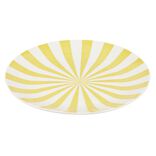 Assiette à dessert porcelaine rayure bicolore Ø16cm