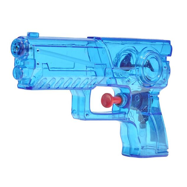Pistolet &agrave; eau enfant plastique translucide 15x3xH9cm (plusieurs mod&egrave;les)