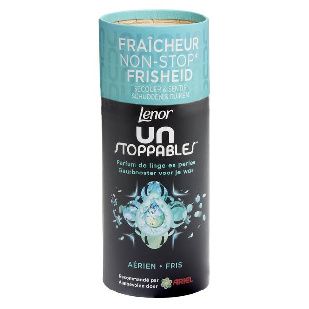 Adoucissant perles Lenor Unstoppables parfum de linge A&eacute;rien bleu 165gr