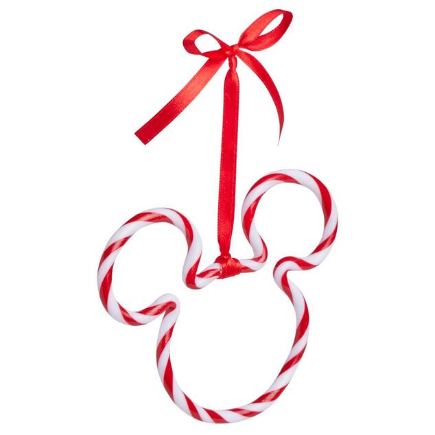 Suspension Disney forme t&ecirc;te Mickey rouge et blanc 12xH10cm