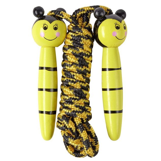 Corde &agrave; sauter poign&eacute;e animal en bois L157cm