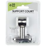 Support plafond pour tringle gris m&eacute;tal