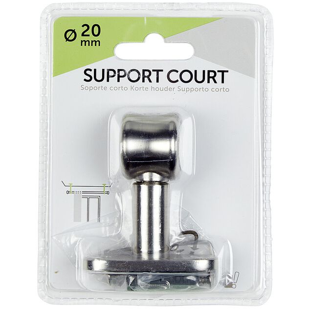 Support plafond pour tringle gris m&eacute;tal