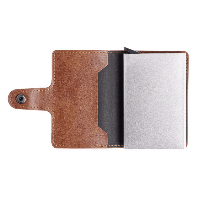 Portefeuille noir polyur&eacute;thane avec boitier RFID