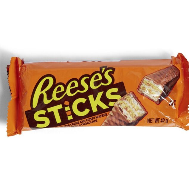 Barre chocolat&eacute;e cacahu&egrave;te Reese's Sticks gaufrette 42gr