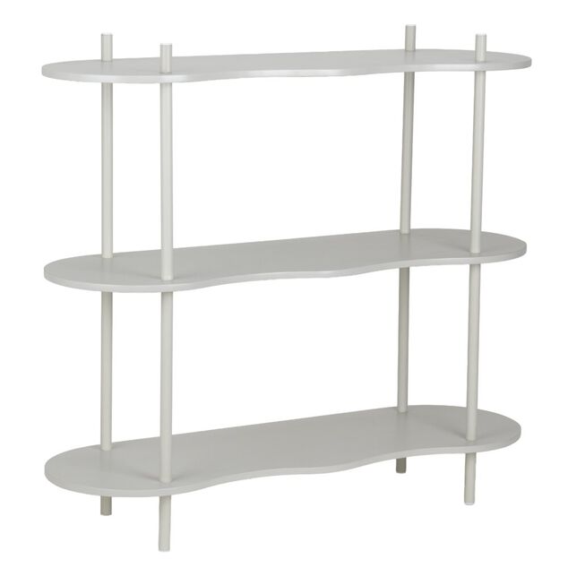 &Eacute;tag&egrave;re Weavy bois blanc 3 niveaux 90xH82x30cm