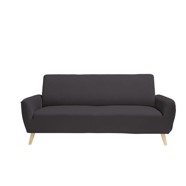 Prot&egrave;ge canap&eacute; extensible 3 places L195-230cm gris fonc&eacute;